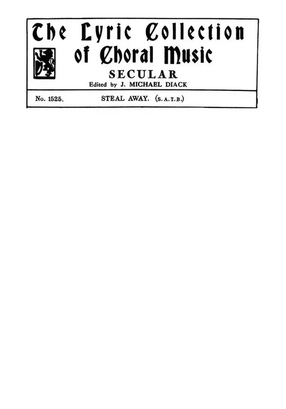 Burnett Steal Away Gemischter Chor mit Begleitung