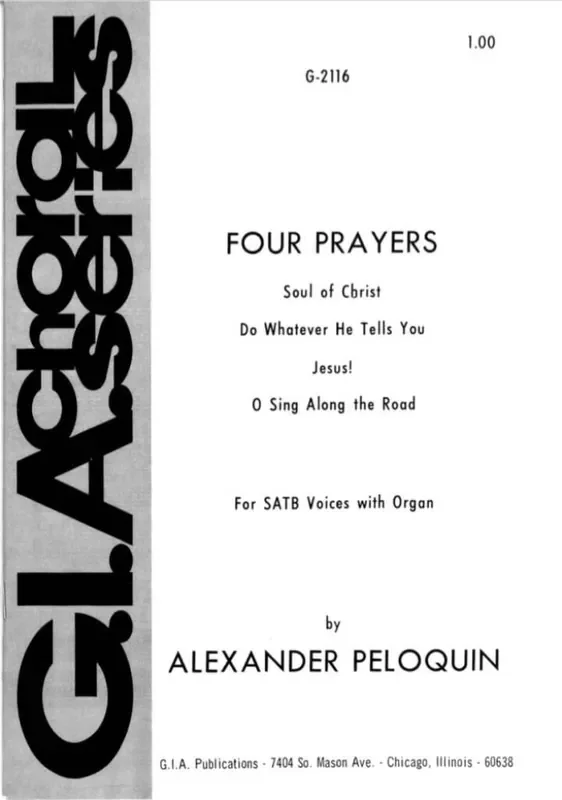 C. Alexander Peloquin Four Prayers Gemischter Chor mit Begleitung