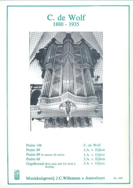 C. de Wolf Psalmen Orgel