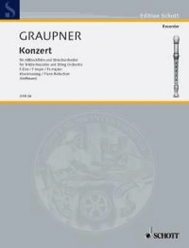 C. Graupner Concert (Arr. Adolf Hoffmann) Altblockflöte mit Begleitung