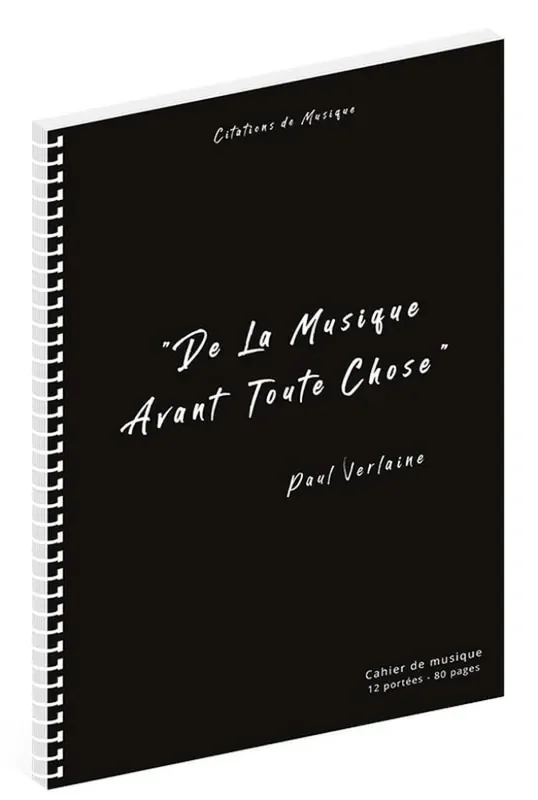 Cahier de musique Verlaine