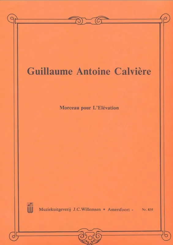Calviere Morceau Pour Elevat Orgel