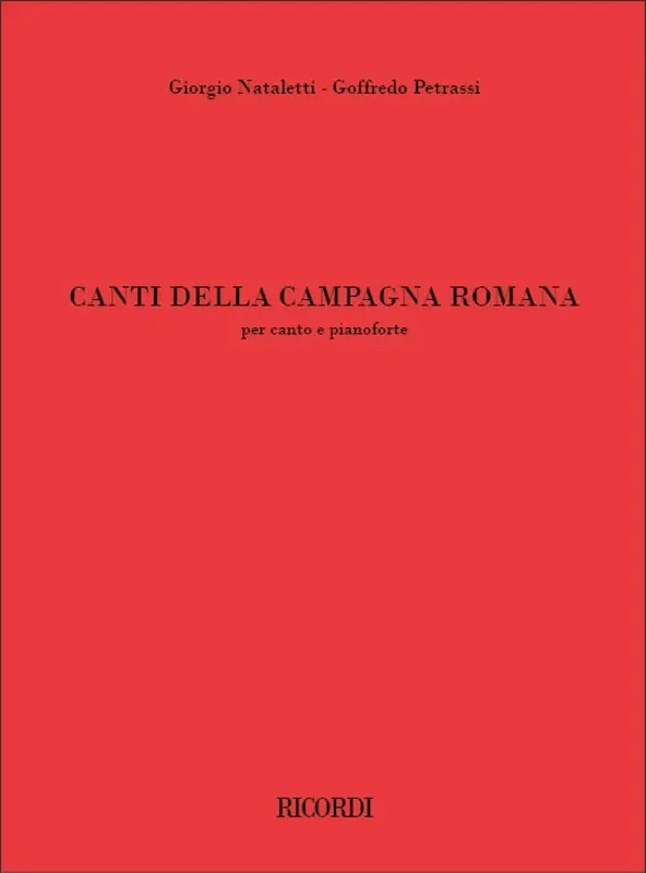 Canti della campagna romana Gesang mit Klavier