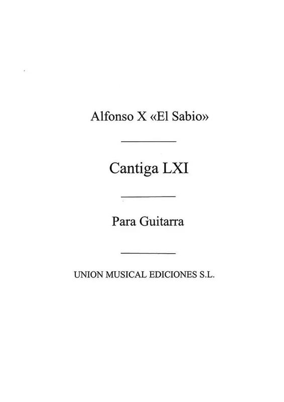 Cantiga Lx I Gitarre Solo