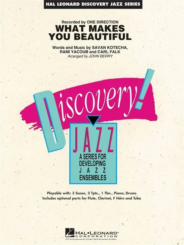 Carl Falk What Makes You Beautiful (Arr. John Berry) Jazz Ensemble