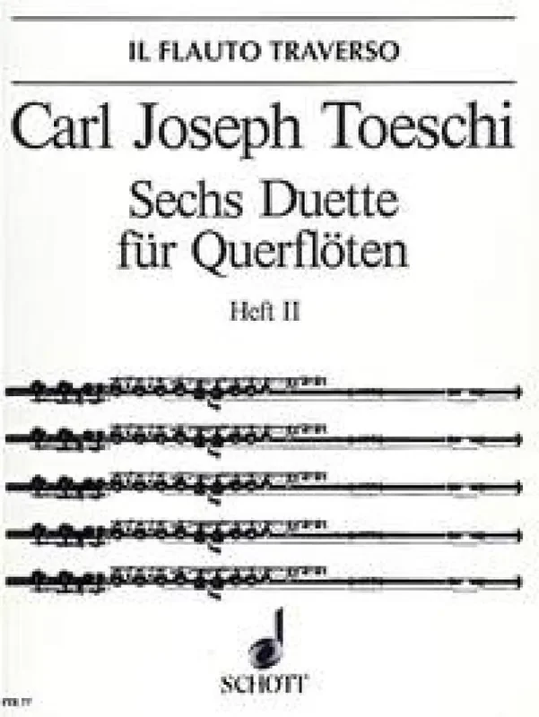 Carl Joseph Toeschi 6 Duette Heft 2 Sonaten 4-6 Flöte Duett