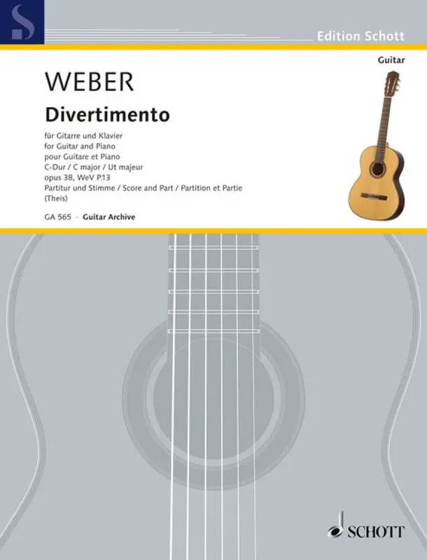 Carl Maria von Weber Divertimento WeV P.13 Gitarre mit Begleitung
