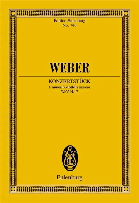 Carl Maria von Weber Konzertstück In F Minor Op. 79 Orchester mit Solo