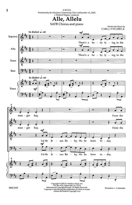 Carl Nygard Alle, Allelu (Arr. Carl Nygard) Gemischter Chor mit Klavier/Orgel