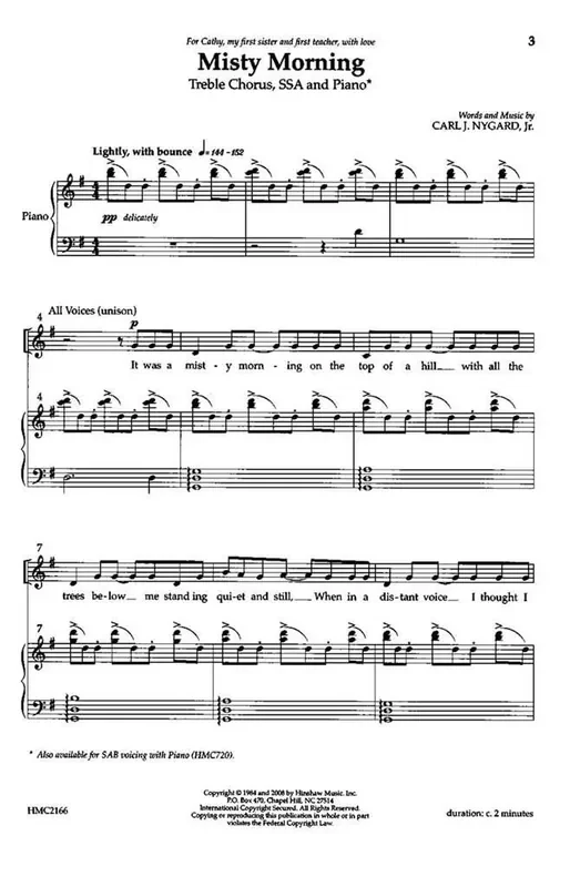 Carl Nygard Misty Morning (Arr. Carl Nygard) Frauenchor mit Klavier/Orgel