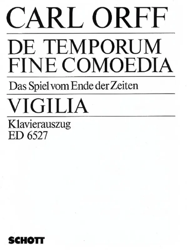 Carl Orff De temporum fine comoedia Gemischter Chor mit Ensemble