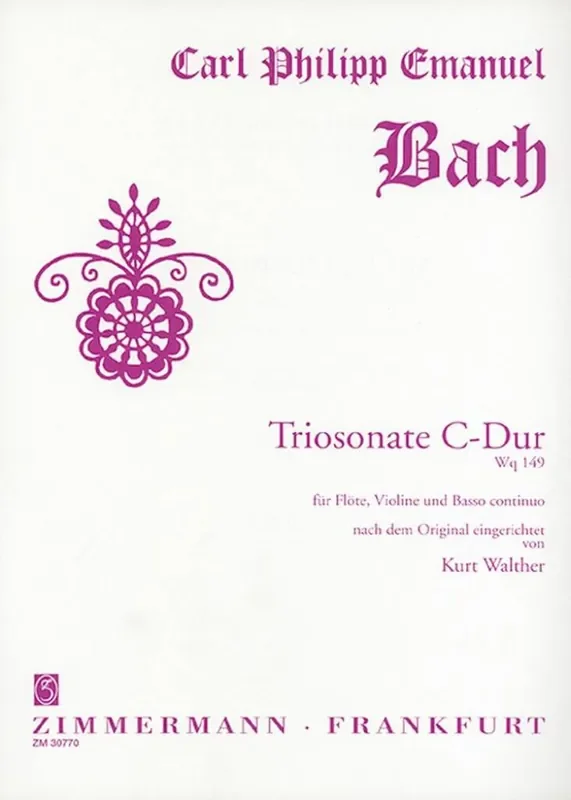 Carl Philipp Emanuel Bach Triosonate C-Dur Wq 149 (Arr. Kurt Walther) Kammerensemble