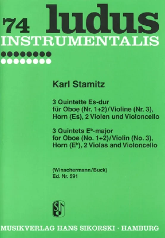 Carl Stamitz 3 Quintette Kammerensemble