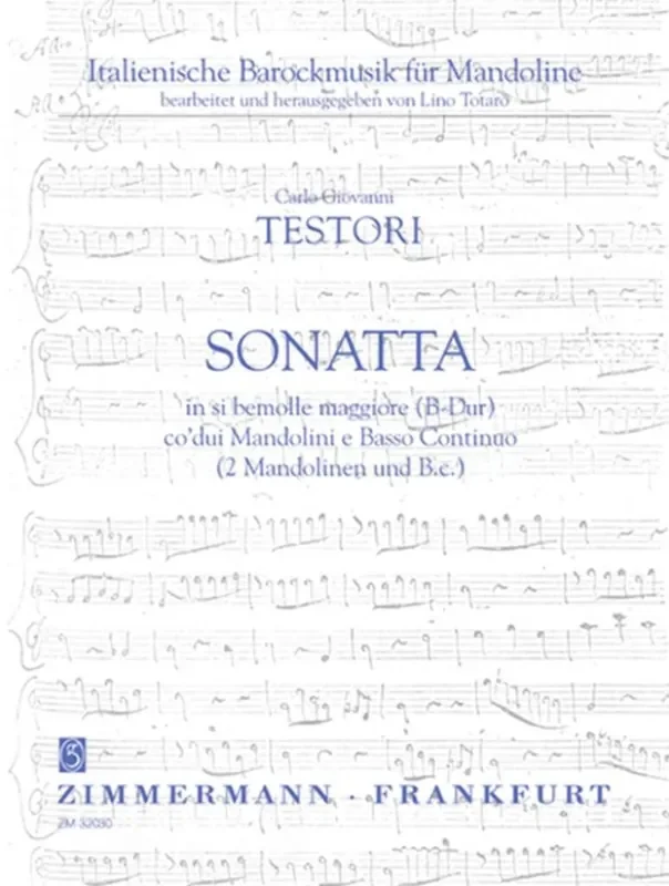 Carlo Giovanni Testori Sonata in si bemolle maggiore (B-Dur) (Arr. Lino Totaro) Kammerensemble