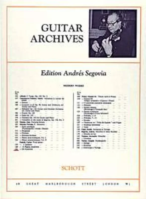 Carlos Pedrell Guitarreo (Arr. Andrés Segovia) Gitarre Solo