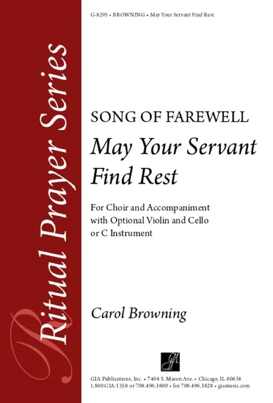 Carol Browning May Your Servant Find Rest – Violin and Cello part Gemischter Chor mit Begleitung