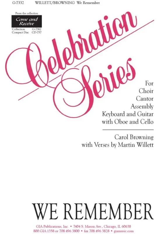 Carol Browning We Remember Gemischter Chor mit Klavier/Orgel