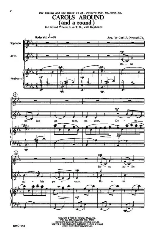 Carols Around (And A Round) (Arr. Carl Nygard) Gemischter Chor mit Klavier/Orgel