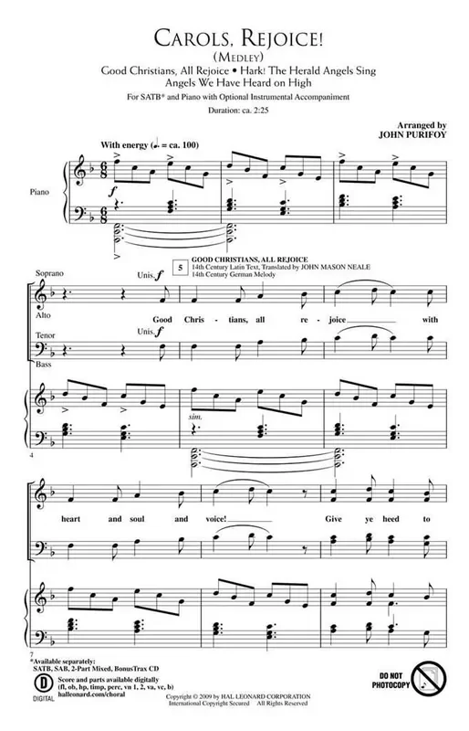 Carols, Rejoice! (Arr. John Purifoy) Gemischter Chor mit Begleitung