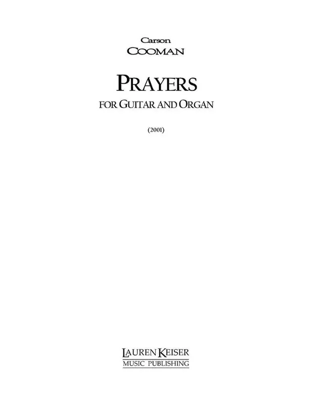 Carson Cooman Prayers Gitarre Solo