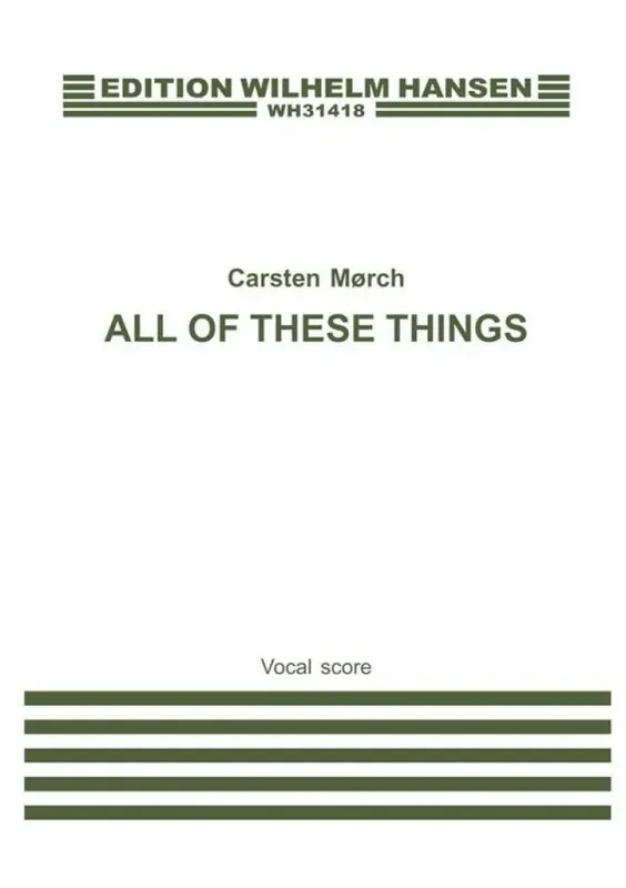 Carsten Johannes Morch All Of These Things Gesang mit Klavier