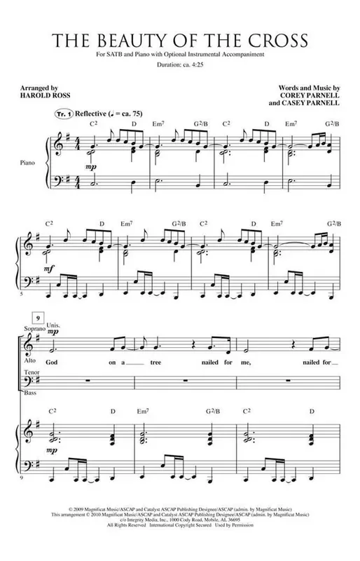 Casey Parnell The Beauty of the Cross (Arr. Harold Ross) Gemischter Chor mit Begleitung