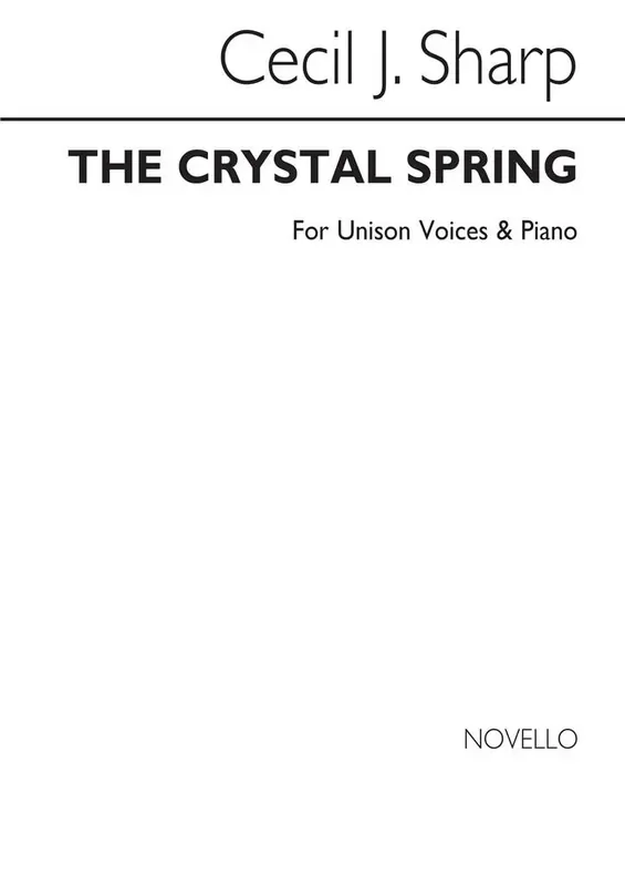 Cecil Sharp The Crystal Spring Gesang mit Klavier
