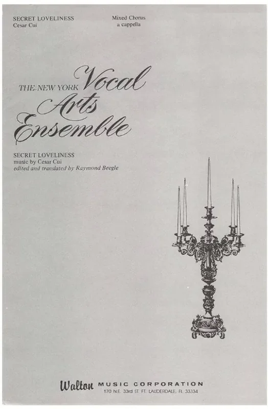 César Cui Secret Loveliness (Arr. Raymond Beegle) Gemischter Chor A cappella