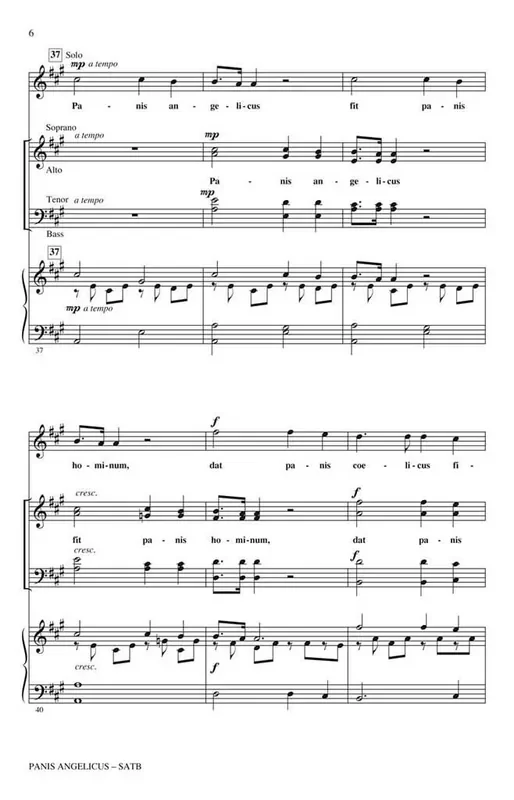 César Franck Panis Angelicus (Arr. John Leavitt) Gemischter Chor mit Begleitung