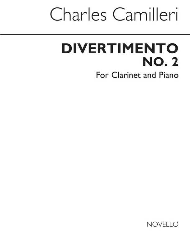 Charles Camilleri Divertimento No.2 for Clarinet and P. Klarinette mit Begleitung