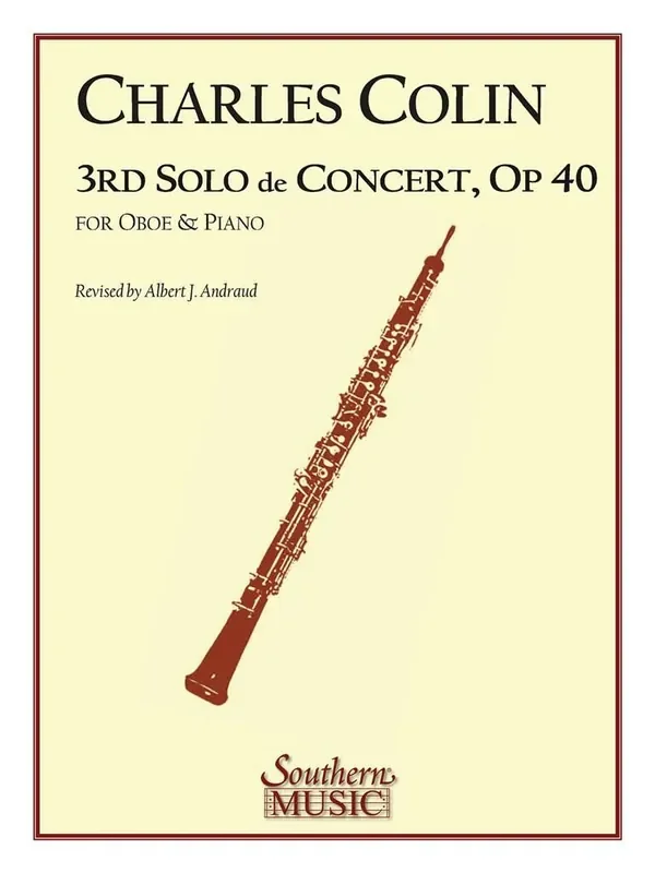 Charles Colin Third Solo de Concert (Arr. Albert Andraud) Oboe Solo