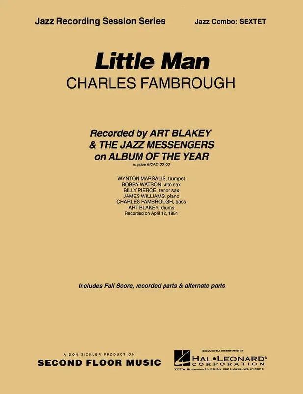 Charles Fambrough Little Man Sextet Full Score Jazz Ensemble