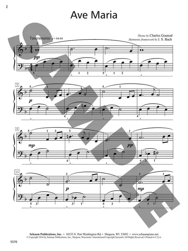 Charles Gounod Ave Maria Klavier Solo