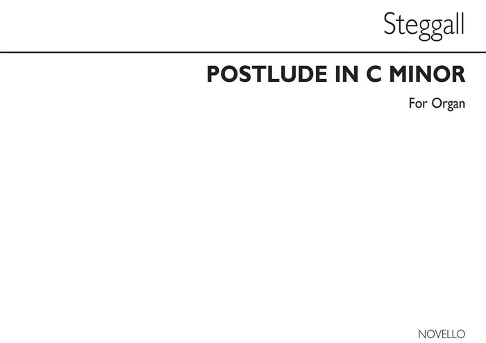 Charles Steggall Postlude In C Minor Orgel