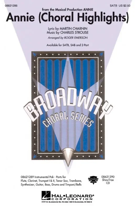 Charles Strouse Annie ‘medley‘ (SATB) (Arr. Roger Emerson) Gemischter Chor mit Begleitung