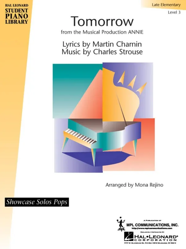 Charles Strouse Tomorrow (from Annie) (Arr. Mona Rejino) Klavier Solo