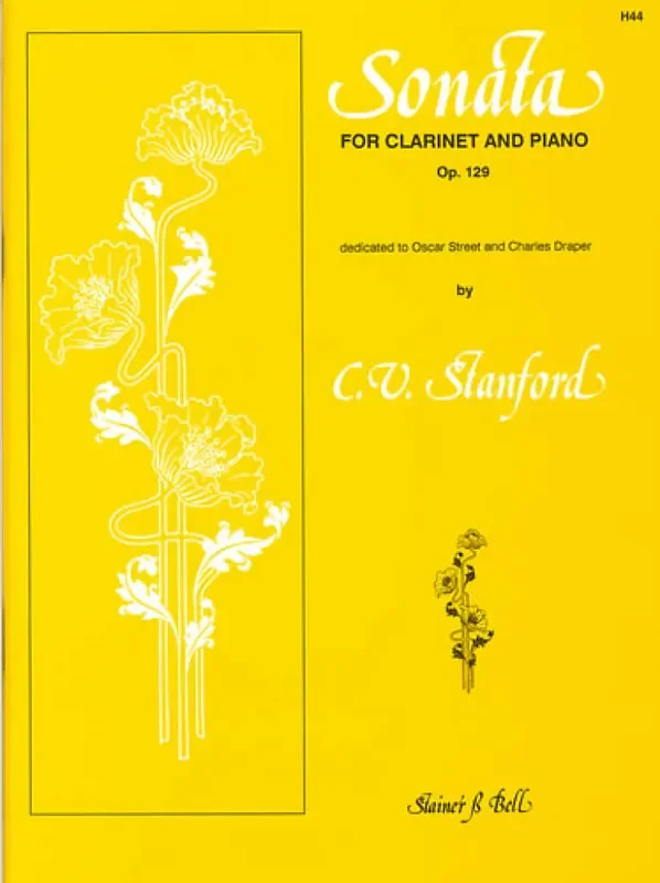 Charles Villiers Stanford Sonata For Clarinet And Piano Op.129 Klarinette mit Begleitung