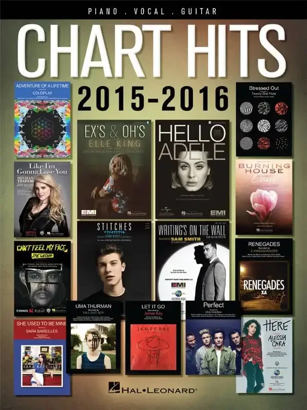Chart Hits of 2015-2016 Klavier, Gesang, Gitarre (Songbooks)