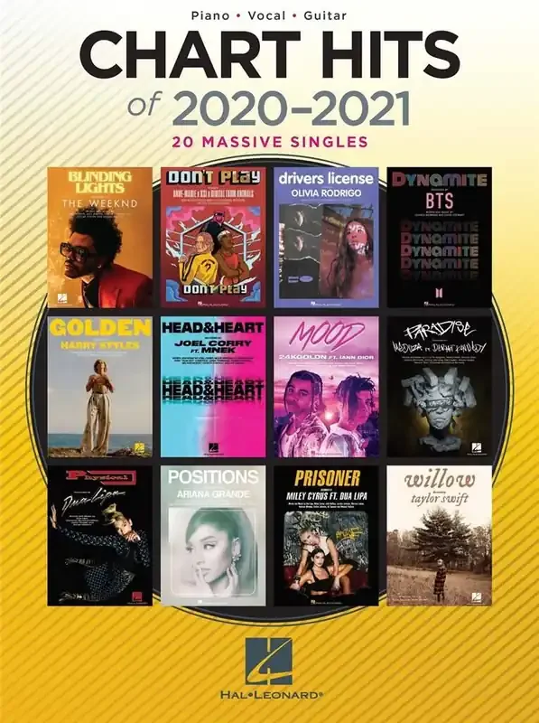 Chart Hits of 2020-2021 Klavier, Gesang, Gitarre (Songbooks)