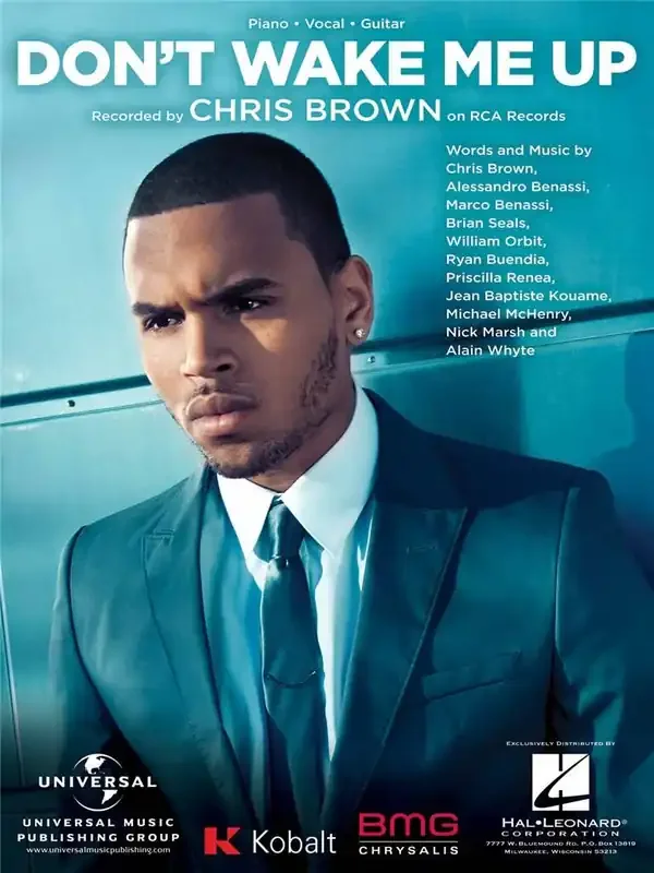 Chris Brown Don‘t Wake Me Up Klavier, Gesang, Gitarre (Songbooks)