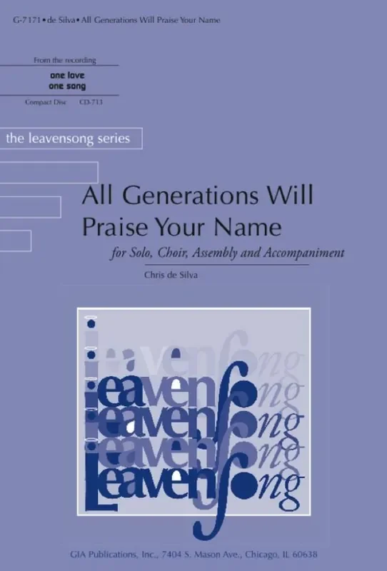 Chris de Silva All Generations Will Praise Your Name -Guitar Gemischter Chor mit Begleitung
