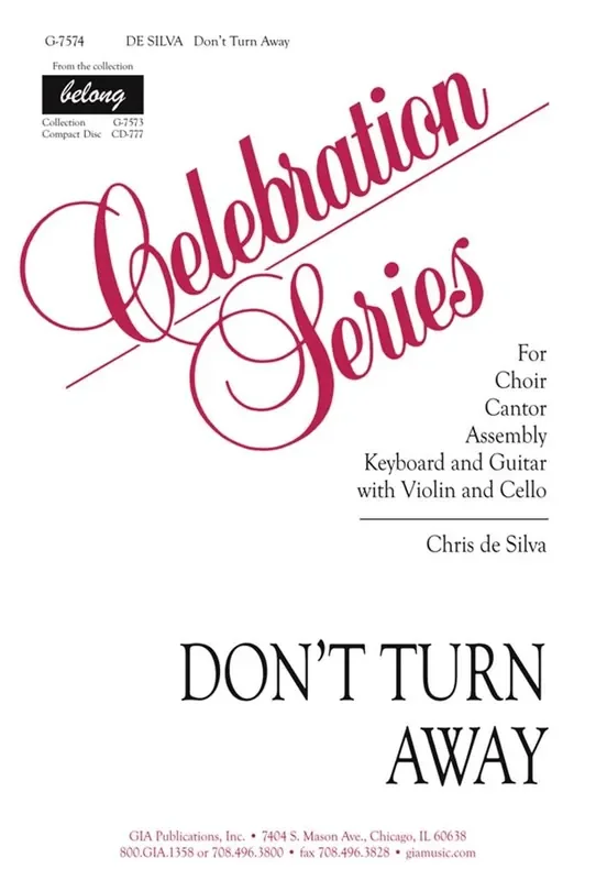 Chris de Silva Don‘t Turn Away Gemischter Chor mit Begleitung