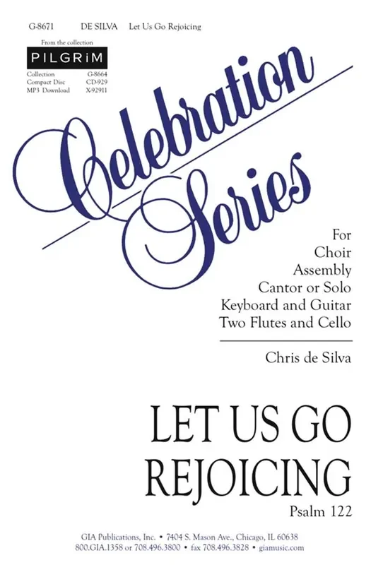 Chris de Silva Let Us Go Rejoicing (2 Parts) Gemischter Chor mit Ensemble