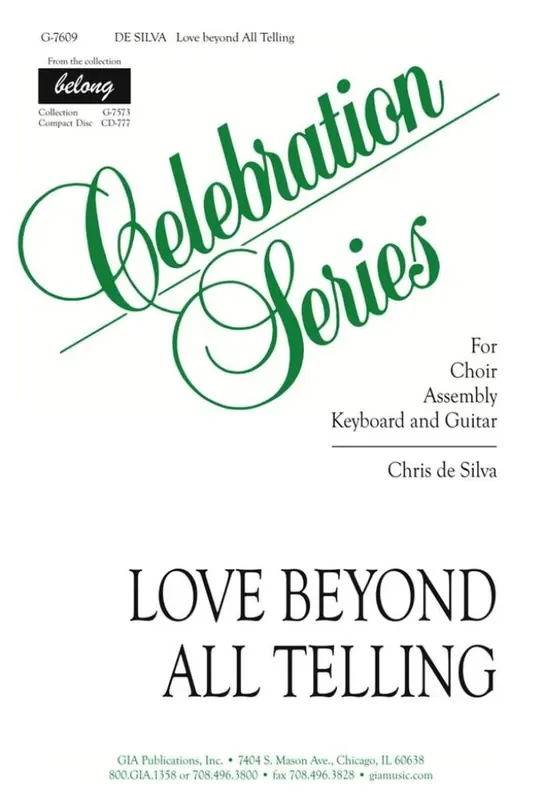 Chris de Silva Love Beyond All Telling Männerchor mit Klavier/Orgel