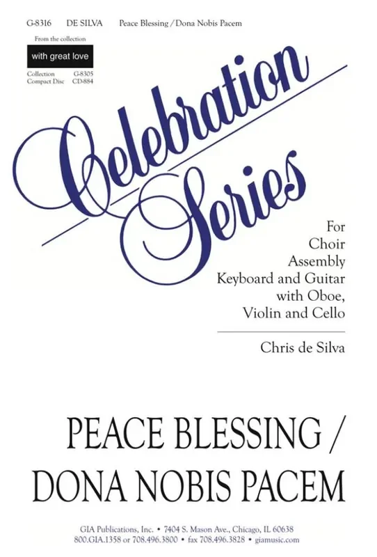 Chris de Silva Peace Blessing-Instrument Ed Gemischter Chor mit Ensemble