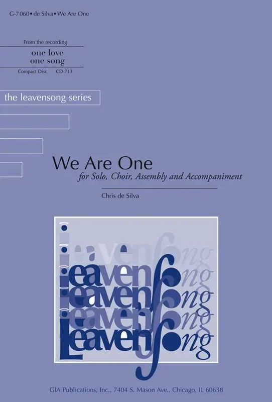 Chris de Silva We Are One – Instrumental Parts Gemischter Chor mit Begleitung