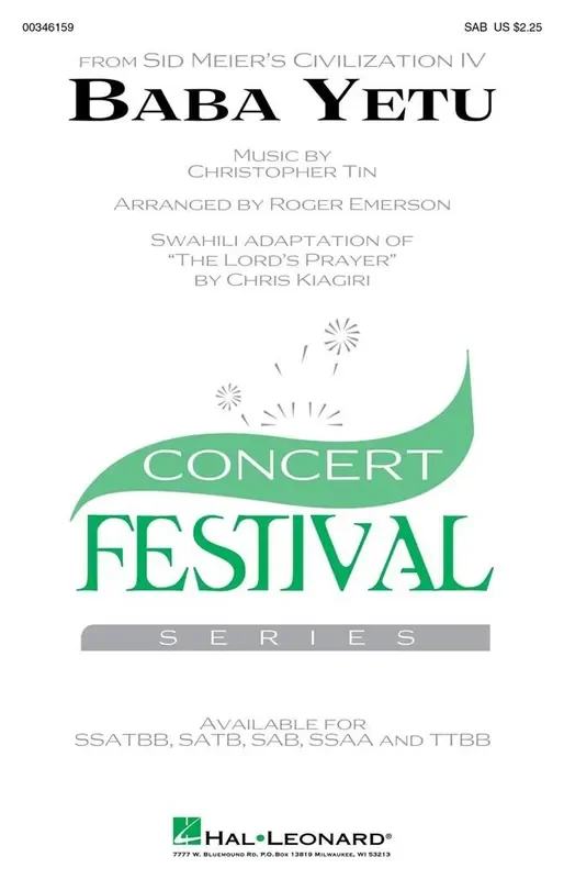 Chris Tin Baba Yetu (Arr. Roger Emerson) Gemischter Chor mit Begleitung