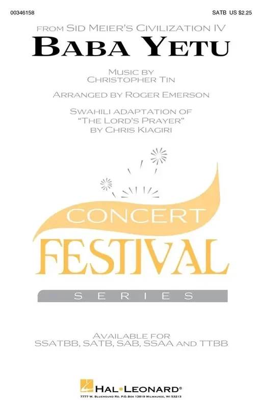 Chris Tin Baba Yetu (Arr. Roger Emerson) Gemischter Chor mit Begleitung