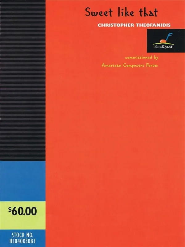 Christopher Theofanidis Sweet like that (Score Only) Blasorchester