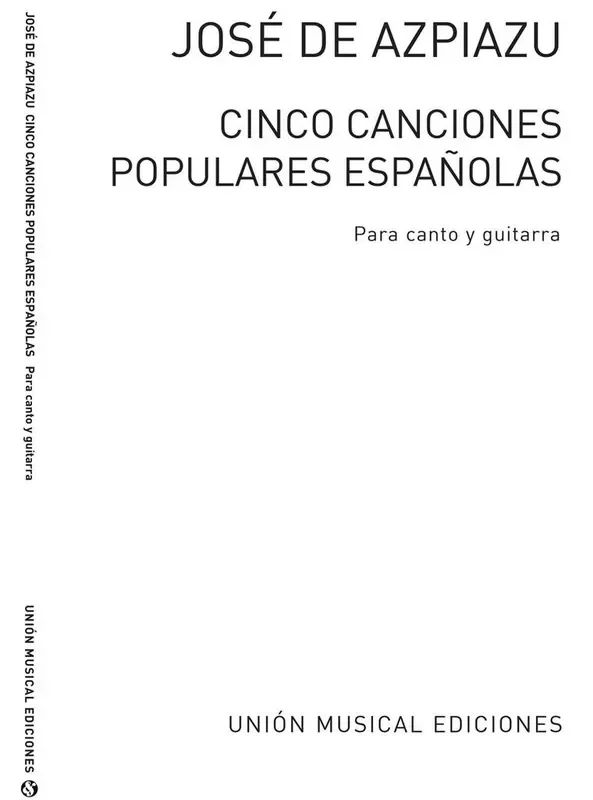 Cinco Canciones Populares Espanolas Gesang mit Gitarre